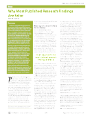 Why Most Published Research Findings are False